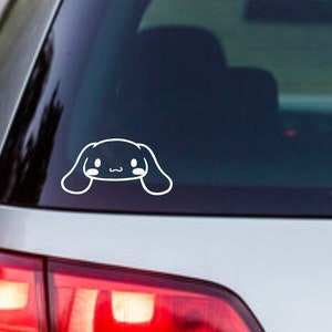 Naklejka winylowa Cinnamoroll - dekoracyjna naklejka na samochody, laptopy, lustra, kubki, butelki z wodą, zabawna dekoracja z kreskówek, wodoodporna