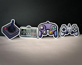Retro Gaming Controller Die Cut Stickers individual or 4 pack