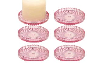 Lot De 2 Bougeoirs En Verre Rayé Rouge Et Blanc – Pier 1 Imports – Noël