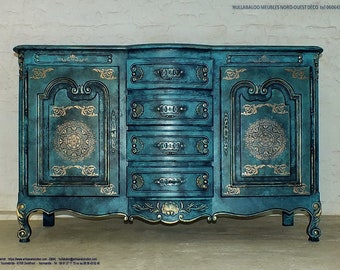 Meuble peint Buffet style Louis XV - JNL-006