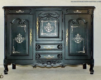 Meuble peint Buffet style Louis XV - JNL-011