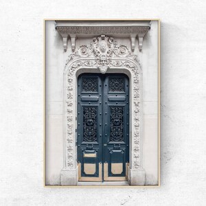 Paris Door photo on print or canvas, French architecture decor, Paris city view framed canvas, Ornamental wall art, Worldwide Shipping