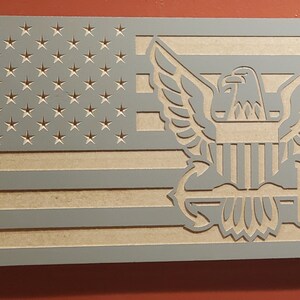 Wood American Flag with Navy Logo | Rustic Patriotic Gift