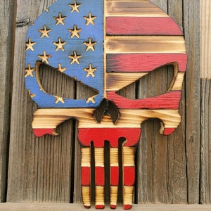 Punisher Wood American Flag
