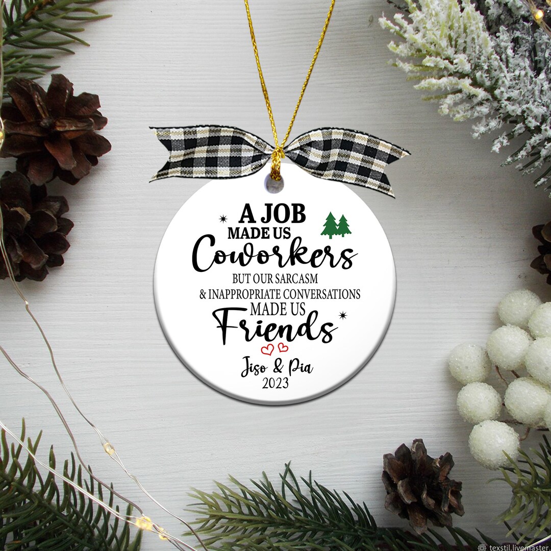 Personalized Coworker Ornament Custom Christmas Ornament for Etsy
