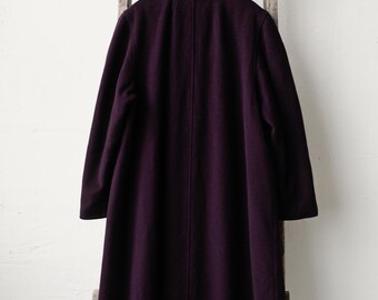 【パラスパレス】美品　ダークパープル ニットコート　サイズフリー パラスパレス】美品ダークパープル ニットコートサイズフリー