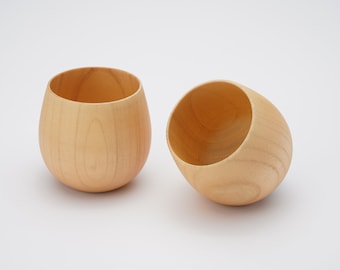 Holz Becher aus Jujube 2er-Set