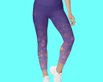 Purple Occult -  Leggings with pockets