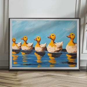 Plakat "Gelbe Enten". Poster zum Einrahmen auf mattem Papier in Museumsqualität gedruckt.