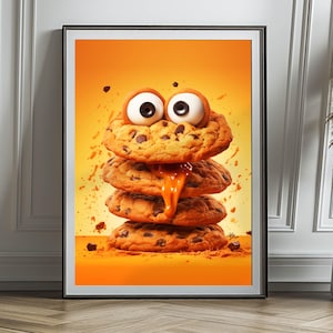 &quot;Cookie Monster&quot; poster. Poster printed on Premium Matte Paper for framing. Gourmet and funny