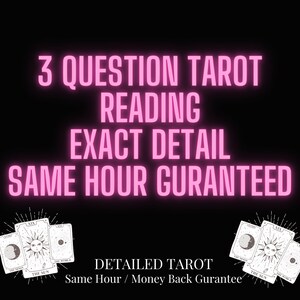 SAME HOUR | Detailed 3 Question Tarot Reading | Love Reading | Future Reading | Psychic Reading