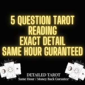 SAME HOUR | Detailed 5 Question Tarot Reading | Love Reading | Future Reading | Psychic Reading