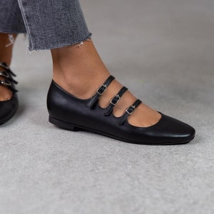 Chaussures plates pour femme en tissu léopard, mocassins pour femme, chaussures faites main, chaussures plates, chaussures de bureau, mocassins décontractés, talon plat, Mindy image 6