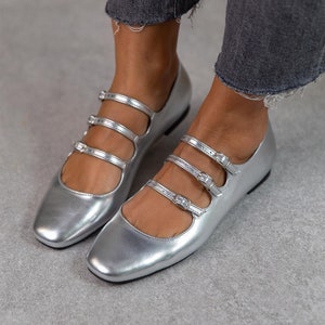 Chaussures plates pour femme en tissu léopard, mocassins pour femme, chaussures faites main, chaussures plates, chaussures de bureau, mocassins décontractés, talon plat, Mindy image 4