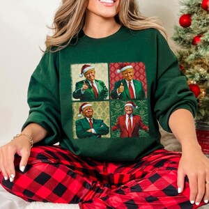 Funny Trump Christmas Sweater: MAGA Holiday Party Crewneck