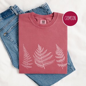 Botanical T-Shirt Fern Design Plant Lover Gift Nature Inspired Shirt Plant Mom Gift Cottagecore Fashion Hiking Outdoor Nature Tee Eco