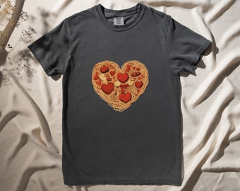 Pasta Spaghetti Liebe Herz T-Shirt