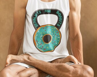 Camiseta de tirantes de peso muerto para donas: ropa motivacional para entrenar en el gimnasio