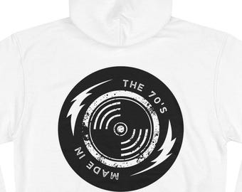 Sudadera con capucha de campeón de discos de vinilo de los 70 - Estilo retro de la generación X