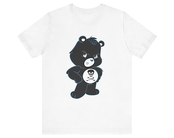 Camiseta de calavera de oso gruñón: camiseta unisex de jersey con un toque atrevido