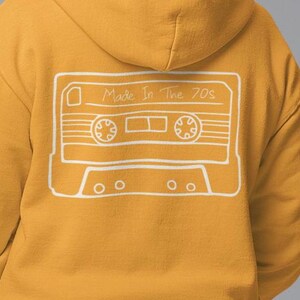 Throwback Alert en vintage vibes: retro jaren 70 cassettehoodie met capuchon voor Gen X Music Lovers Champion-hoodie