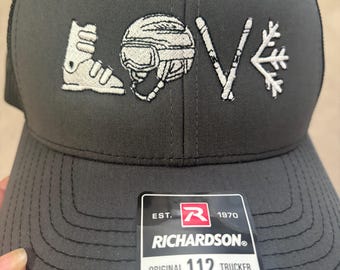 Gorra de camionero con cierre a presión "Ski Love": regalo para los amantes de los deportes de invierno