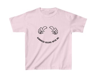 Kindness Begins With Me Kids Tee - Pink Shirt Day Anti-Bullying Shirt