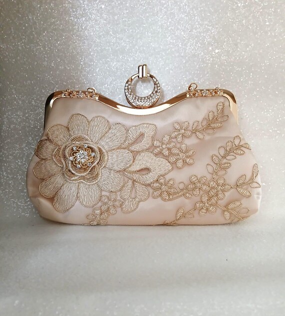 Champagne evening clutch sales