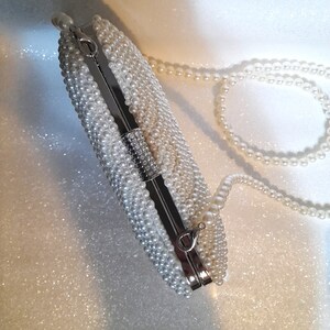 Ivory Pearl Clutch Bag: Elegant Bridal Party Purse image 5