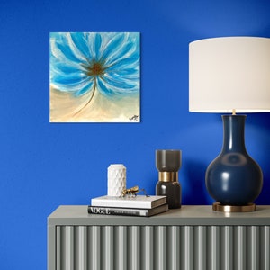 Handgemaakt acrylschilderij Vloeiende kunst moderne kunst abstracte kunst canvas zonder lijst wanddecor vloeibaar acryl uniek schilderij bloemen