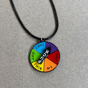 Funny Message Necklace, Fun Gift for Adults, Custom Message Necklace, Cord Pendant Necklace, Quirky Jewelry, Sarcastic Pendant Necklace