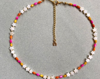Necklace for Girls, Kids Necklace, Little Girls Jewelry, Happy Rainbow Necklace, Colorful Necklace, Toddler Girl Necklace, Choker Necklace