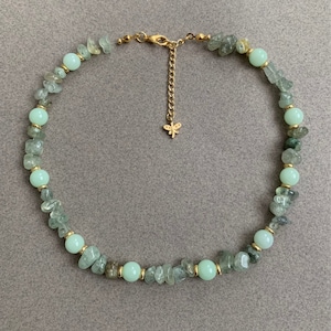 Green Jasper Necklace, Beaded Gemstone Necklace, Aventurine Necklace, Custom Gemstone Necklace, Jade Necklace, Healing Stone Necklace