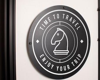 Custom Metal Round Logo Sign, Personalized Business Sign, Business Logo Sign, Office Wall Decor, Custom Door Sign
