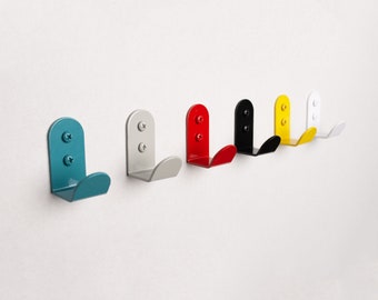 Handmade Steel Wall Hook: Modern Coat Rack, Hat Hanger