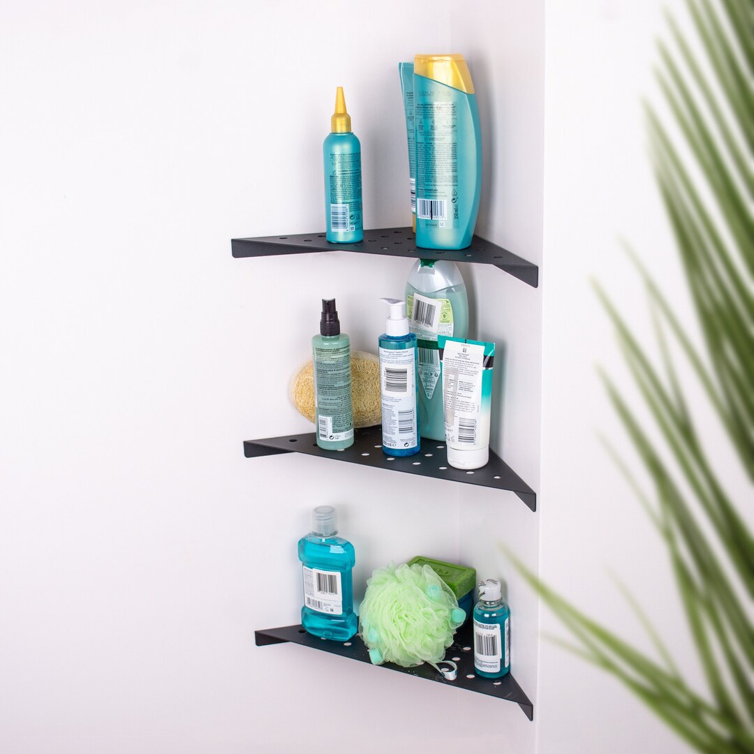 Modern Corner Shower Shelf, Bathroom Corner Organizer - Etsy