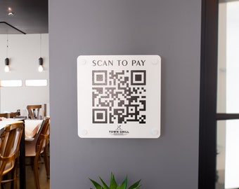 Custom Metal QR Code Sign: Small Business Marketing
