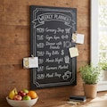 Metal Magnetic Chalkboard: Handmade Kitchen Menu Board with Chalks