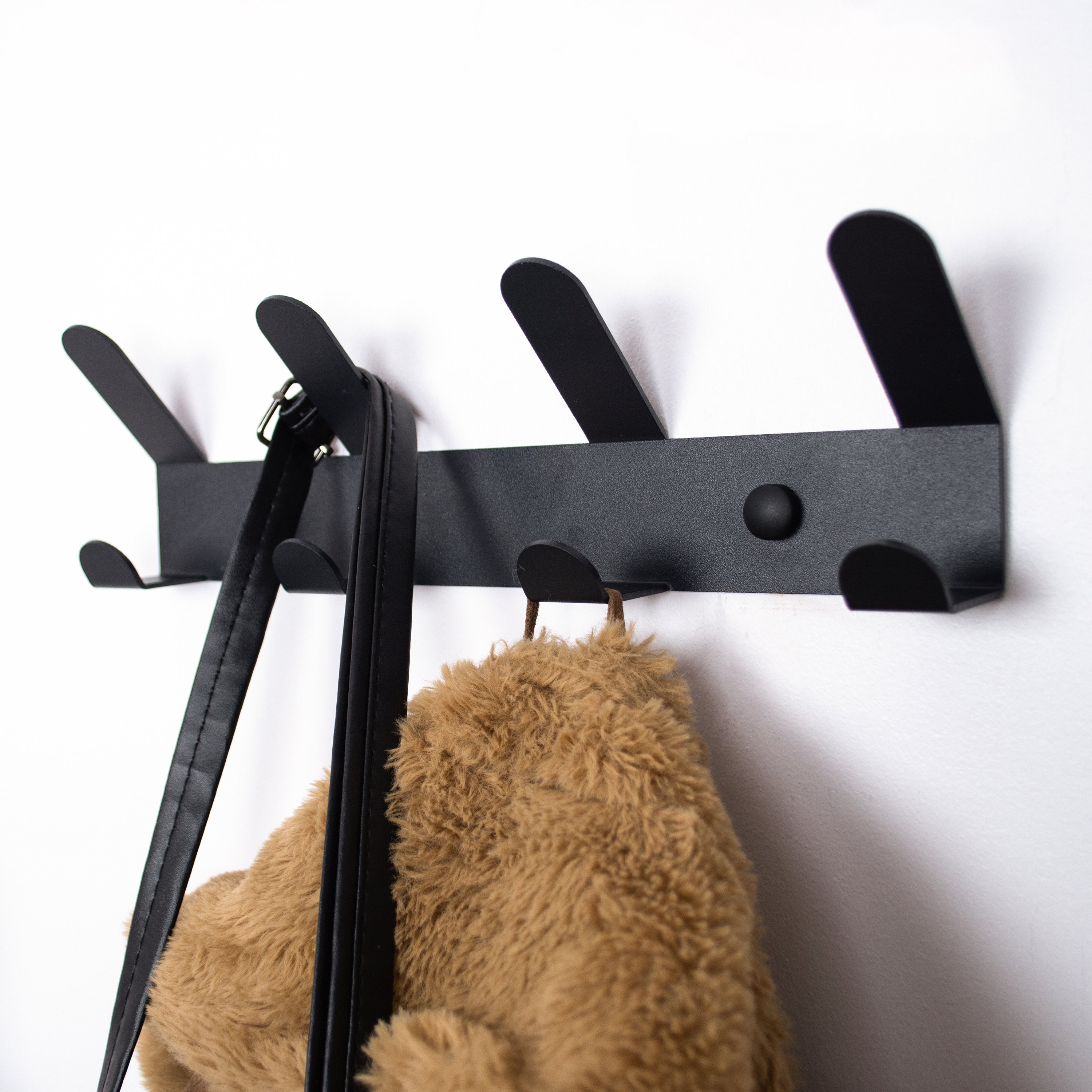 Wall Mounted Coat Rack, Entryway Coat Rack, Modern Coat Rack, Double Hooks, Coat Hanger With