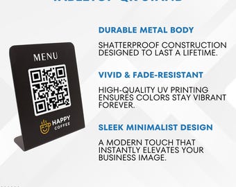 カスタムメタルQRコードサイン：中小企業向けマーケティングスタンド