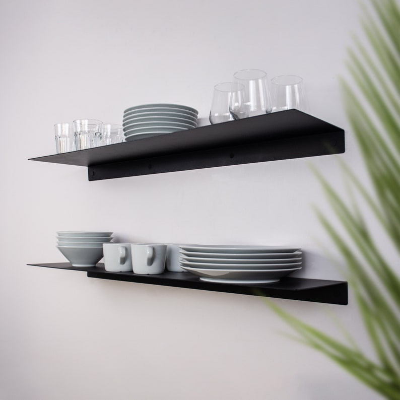 Modern Floating Kitchen Shelf, Metal Heavy Duty Wall Shelves Etsy 日本