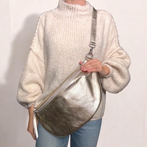 Bauchtasche groß, große Umhängetasche, XL Crossbody Bag, Gürteltasche, große Tasche, ledertasche Damen, Weihnachtsgeschenke für frauen