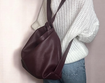Leather shopper bag, tote bag, women's leather handbag, women's leather handbags, shoulder bag, handbag, backpack, backpack bag, 2-in-1