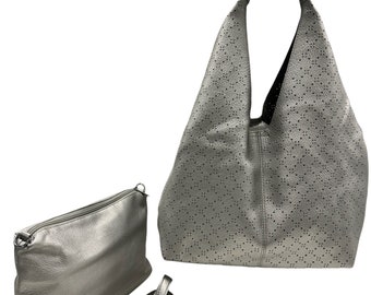 Vegan handbag XXL | Hobo bag | Shoulder bag | Tote bag | Slouchy bag | Everyday bag | Laser cut pattern | Color selection