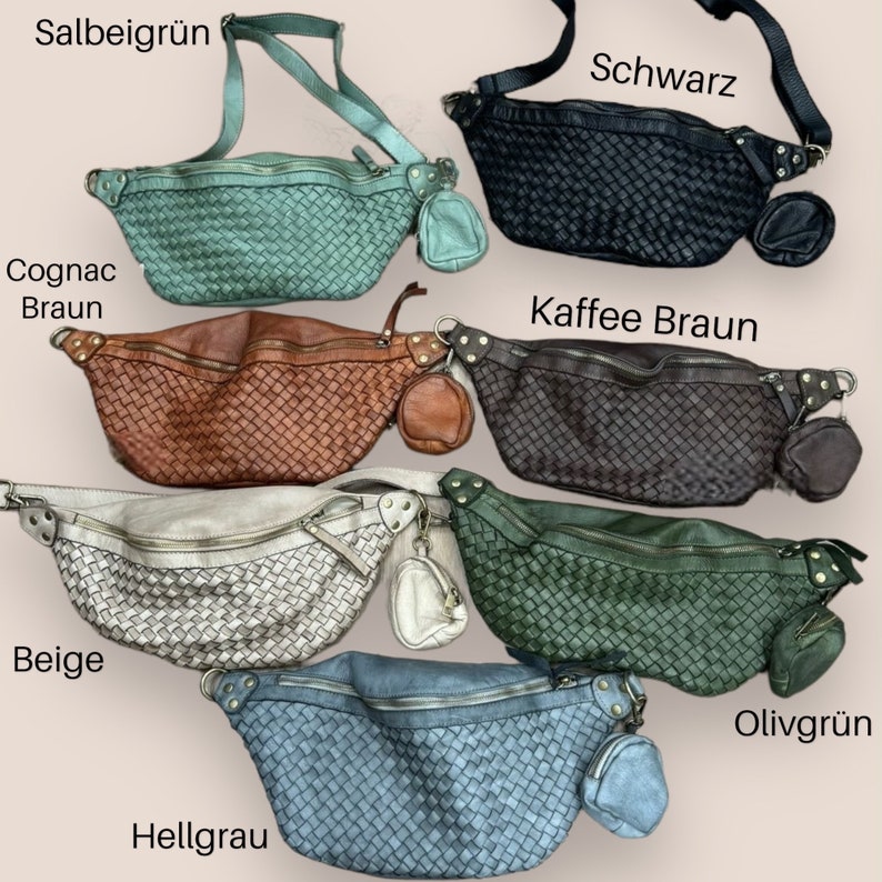 Stroh Geflochtene Tasche Aus Leder Für Frauen –  Produktbild-Vorschau 2