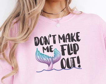 Maglietta da sirena, regalo per amanti delle sirene, maglietta con coda da sirena, t-shirt per giornate in spiaggia, manica lunga, tema sirena, mermaidcore