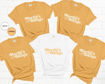 Bachelorette Party Group Shirts, Martinis in Bikinis Shirt, Girls Trip Shirt, Beach Trip Tee, Girls Getaway, Bridal Party, Comfort Colors W