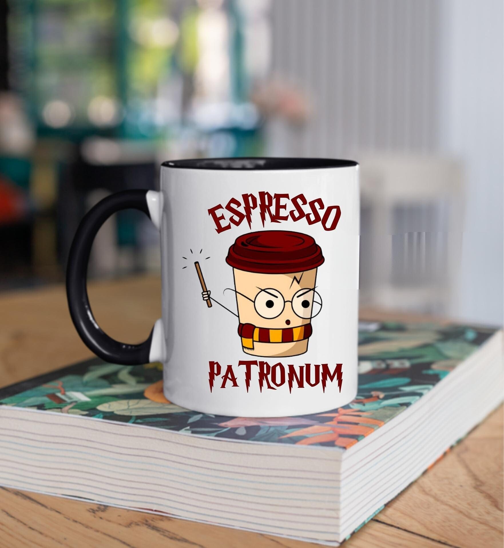 Espresso Patronum - Funny Harry Potter Coffee or Tea Cup 11 / 15 oz Mug for Wizards by BeeGeeTees 01303 (11 oz)