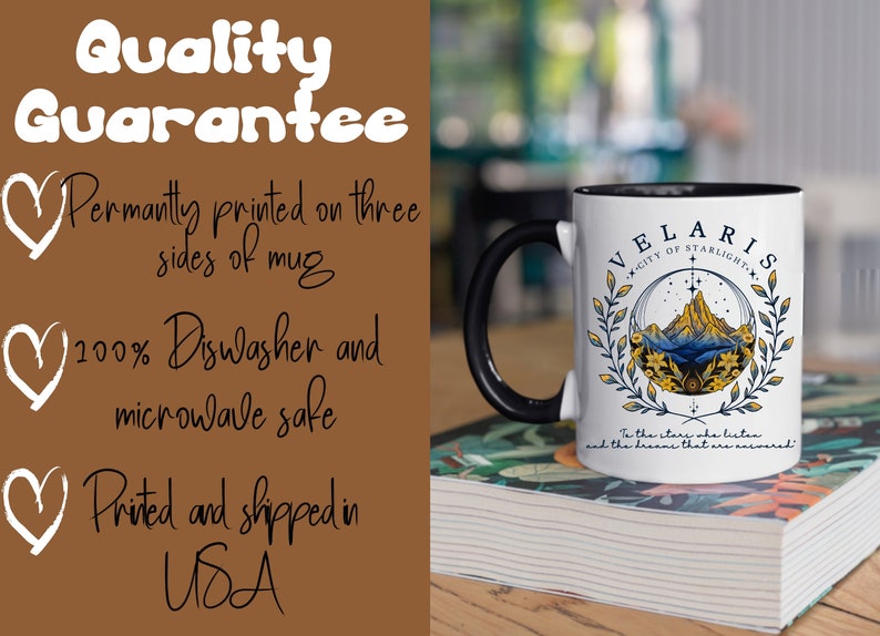 Velaris City Of Starlight Mug,The Night Court Mug,Velaris Mug,City of Starlight Coffee Mug,ACOTAR Mug,Acotar Lovers Gift,Fantasy Reader Mug zdjęcie 6