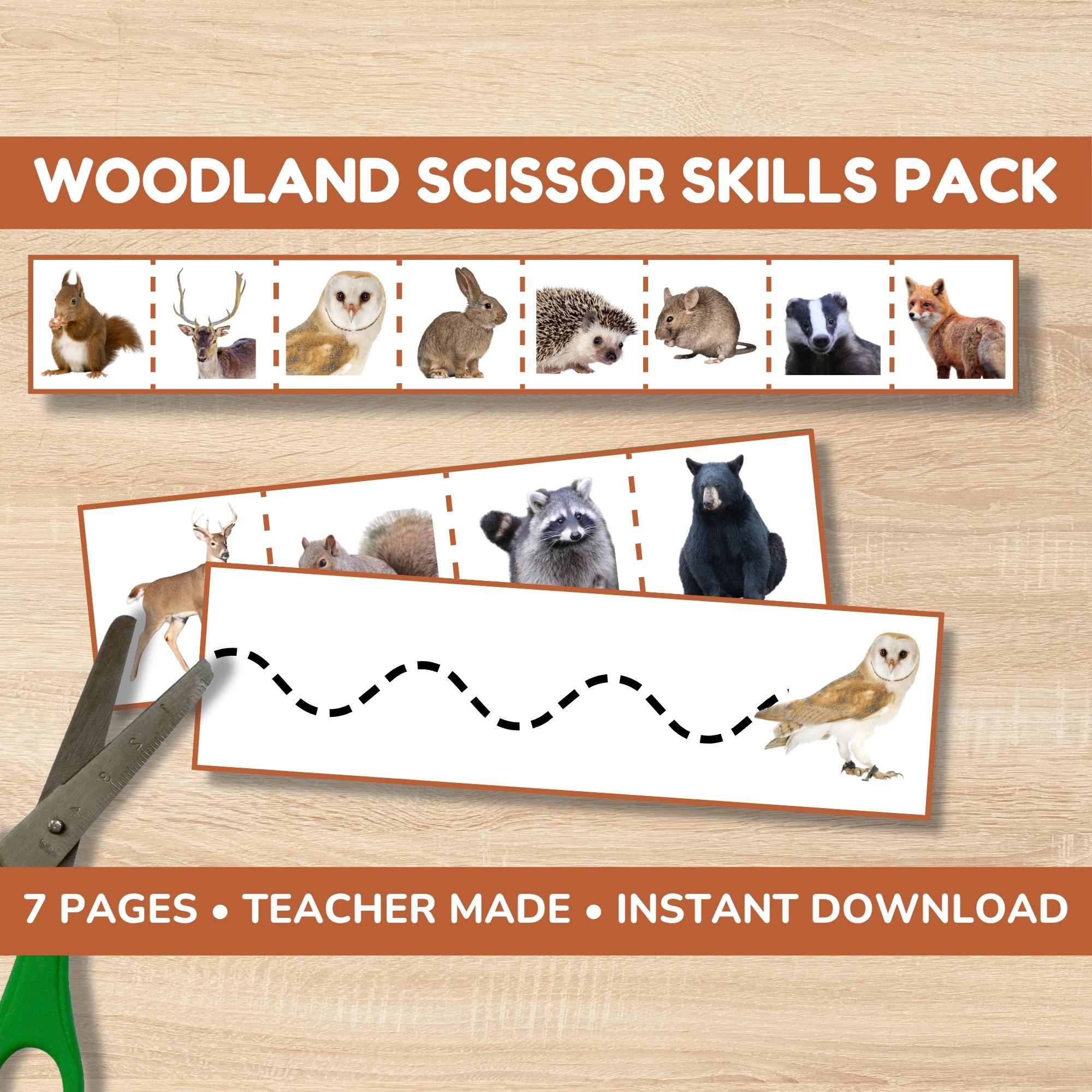 Woodland Animal Scissor Skills | Forest Theme Cutting Practice | Fine ...